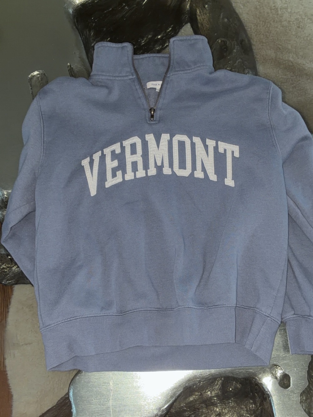 Pink Rose Men's Vermont Half-Zip Sweater in Light Blue